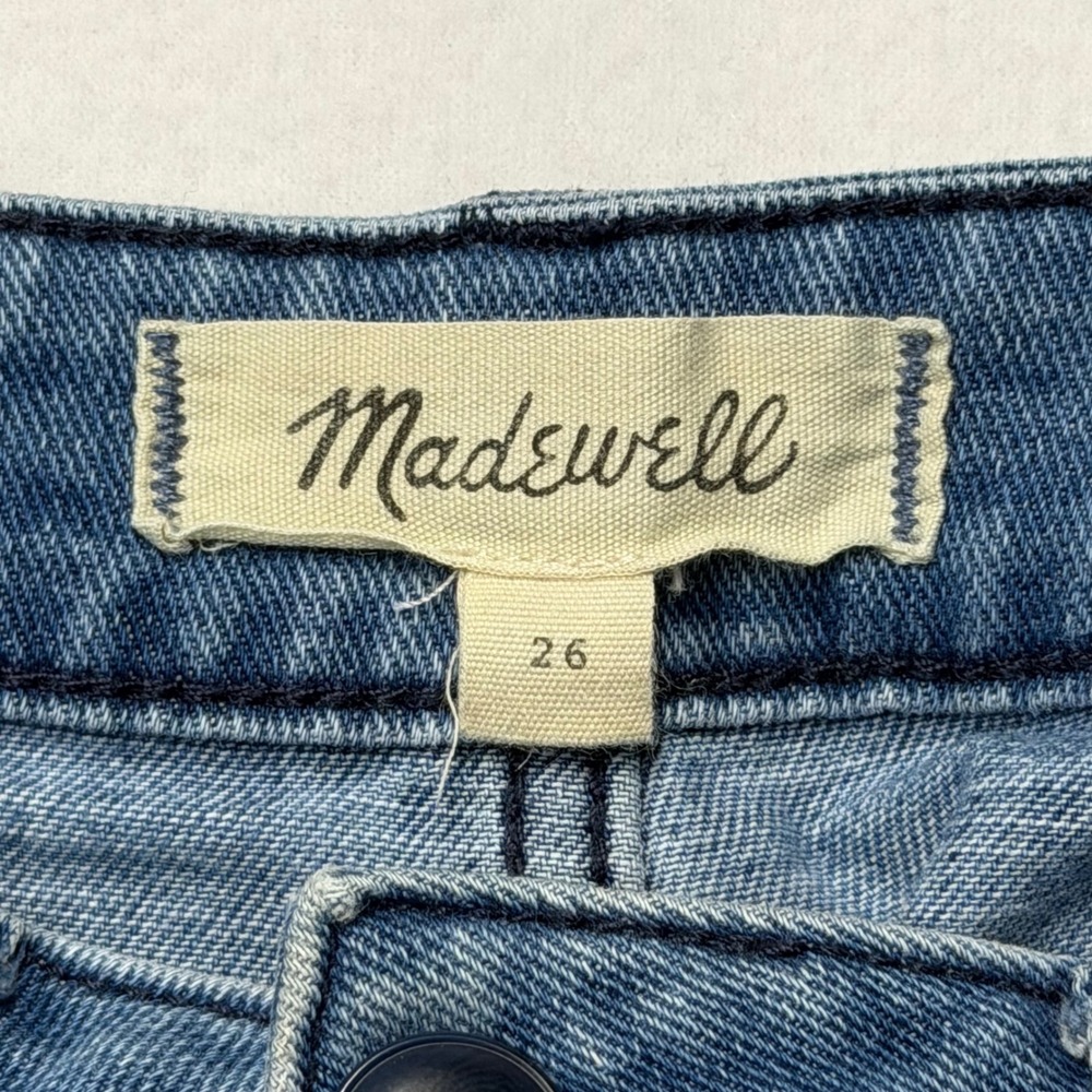 Madewell Emmett Wide Leg Crop Jeans High Rise 26 Medium Wash Denim Size 26 Retro - Picture 4 of 9